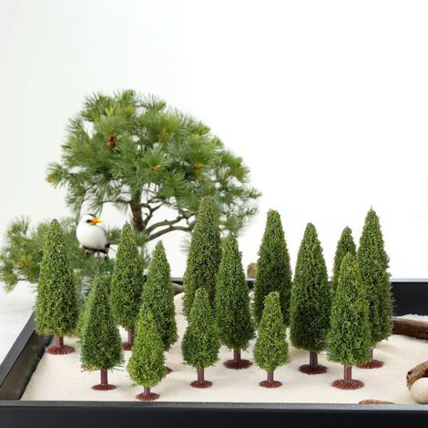 15 modelos de cedros, adecuados para juegos de guerra, maquetas de escenas y accesorios de decoración de paisajes.