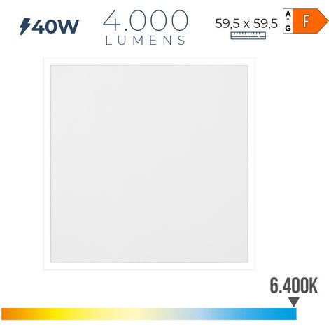 Pannello LED 40 w 4300 lm ra80 59,5 x 59,5 x 2,9 cm 6400 k luce fredda
