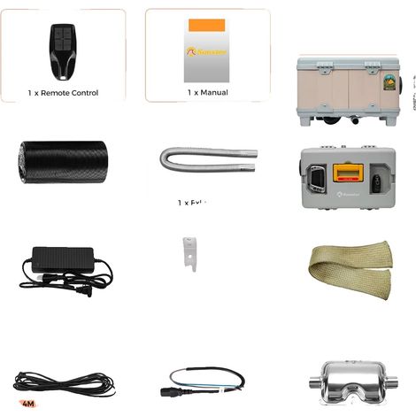 Diesel-Luftvorwärmer, Bluetooth-Steuerung, CO-Warnsystem, 8 kW (1/2)