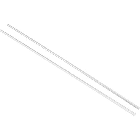 Tige linéaire en acier inoxydable Ø8mm, longueur 600mm, axe cylindrique droit pour rail coulissant, lot de 2 pièces, barre ronde de précision (1/5)