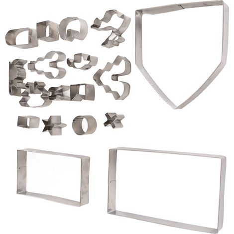 Kit de 18 emporte-pièces maison en pain d'épices, acier inoxydable, moule 3D délicat pour pâtisserie et cuisine (1/5)