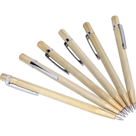 10 Stück Aluminium-Ätzstifte mit Wolframkarbidspitze, Anreißwerkzeug für Keramik, Glas, Metall und Gold (1/5)