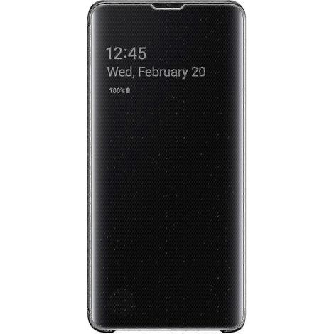 Étui de protection folio Clear View pour Samsung Galaxy S10. coloris noir. avec protection intégrale