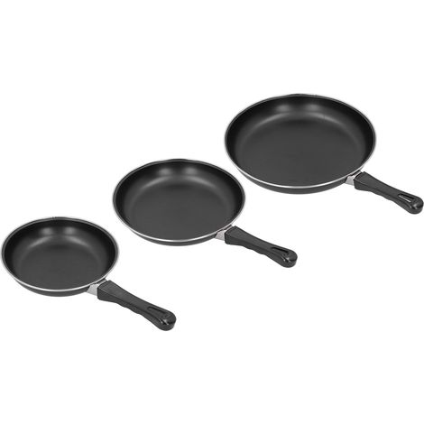 Ensemble de 3 mini-poêles antiadhésives pour la cuisine, compatibles avec les plaques à induction et les cuisinières à gaz. (1/5)