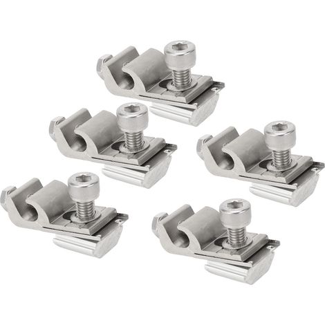 5 pcs pinces de mise à la terre photovoltaïques bornier de connexion pour panneaux solaires système de fixation solaire (1/5)