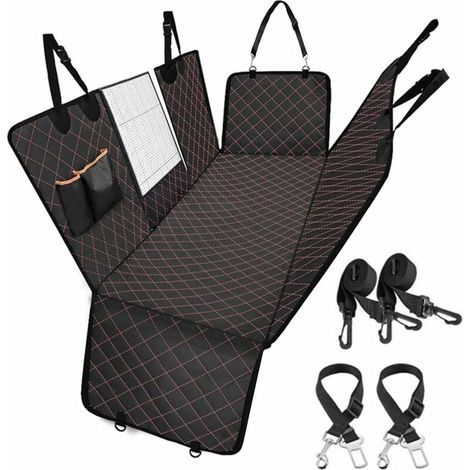 Housses de Siège d'auto pour Chien, Protection avec Fenêtre de Visualisation & 2 Ceinture Securite, Imperméable et Antidérapant Anti-déchirure, pour Universelle Voitures et SUV (1/4)