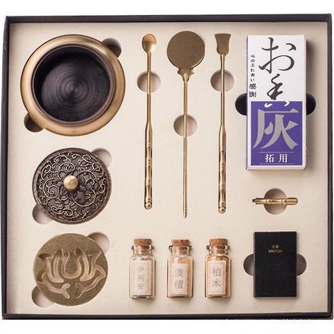 Encens en cuivre pur pour kit de brûleur, outil d'allumage de route d'encens, 1 ensemble d'outils et fournitures pour poudre d'encens de bois de santal, outil de scellement (1/5)