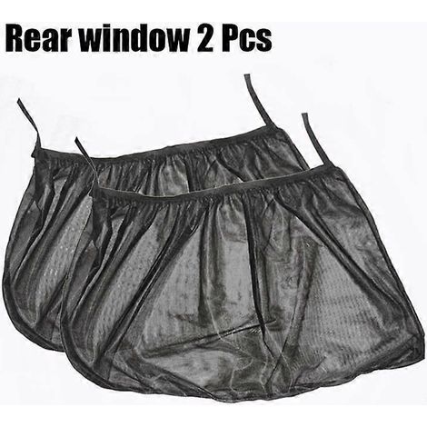 Lot de 2 pare-soleil de voiture, protection UV, rideaux latéraux, films de protection solaire en maille, gris foncé (1/5)