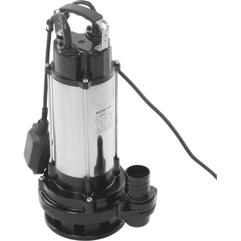 Pompe submersible, pompe à eaux usées, pompe à eau submersible, 2200 W, capacité 26 m³/h, indice de protection IP68, hauteur de refoulement jusqu'à 25 m, avec interrupteur de natation, noir (1/5)