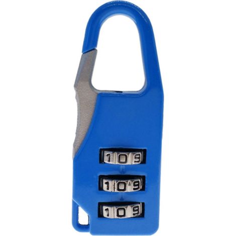 Candado de combinación, accesorio para bolsos, azul claro (apto para mochilas de estudiantes)
