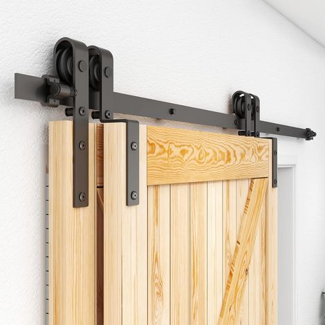 305CM/10FT Bypass Quincaillerie De Porte Coulissante Kit Porte Coulissante Rail pour système de quincaillerie à double porte