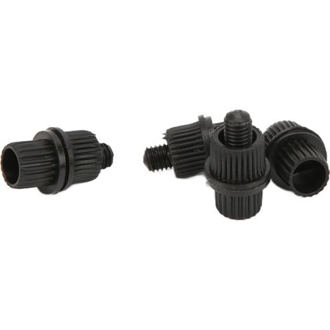 Kennzeichenschrauben, 6-mm-Gewinde, schwarzes Nylon, rostfrei und korrosionsbeständig, für Motorrad und Yacht (1/5)