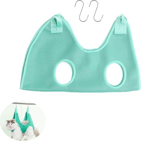 Hamac de toilettage pour chats, ceinture de sécurité respirante à suspension, coupe des griffes pour petits chiens et lapins, bain (1/4)