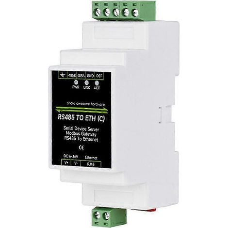 Convertisseur industriel isolé RS485 vers Ethernet C RJ45, montage mural/sur rail, pour communication de données fiable Modbus (1/5)