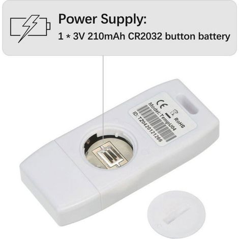 Enregistreur De Temperature USB - Plage -30 À 60 ℃ - Précision ±0,5 ℃ - Mémoire 32 000 Données - LCD - Pile CR2032 - 1 Pièce (1/5)