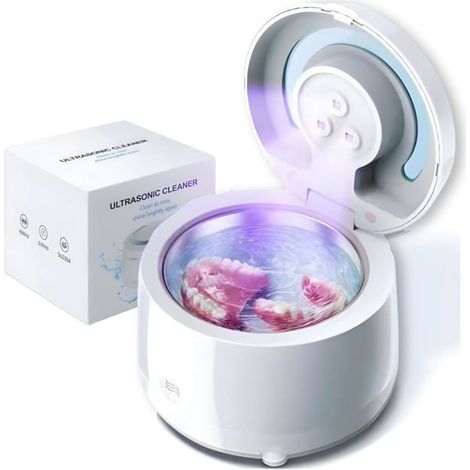 Nettoyeur ultrasonique dentaire pour appareils de contention, cuve de nettoyage de 45 kHz , réels , adapté aux prothèses dentaires (1/4)