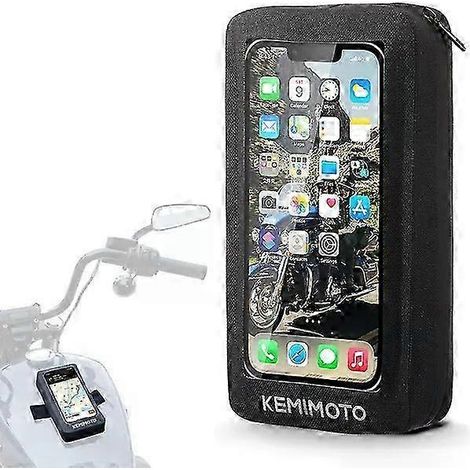 Sacoche de réservoir de moto, support magnétique universel pour téléphone, étanche, compatible avec les téléphones à écran tactile de 6,5 pouces et moins. (1/5)