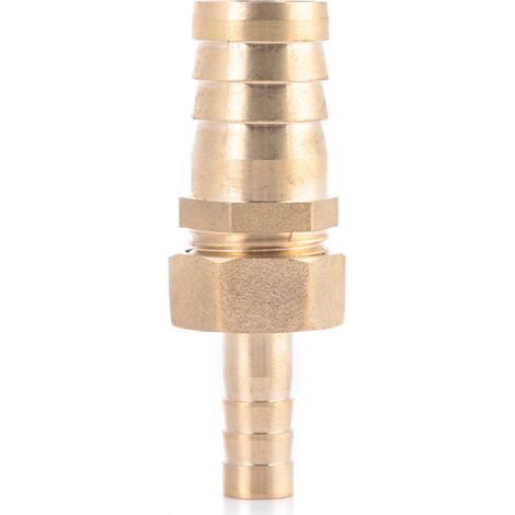 Raccord en laiton pour tuyau, réducteur à embout cannelé, connecteur de réduction (10 mm - 16 mm)