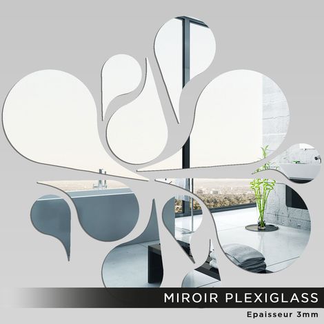 Miroir Plexiglass - Gouttes - 100x110 cm (1/2)