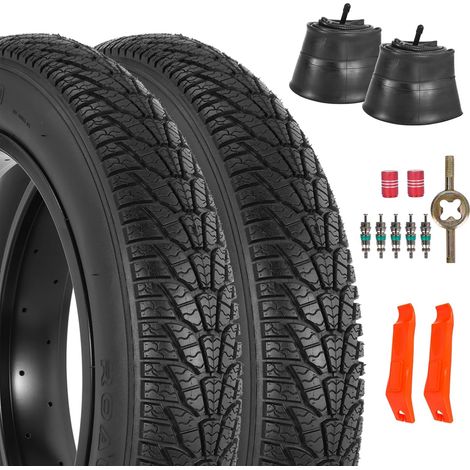 2-Pack 20x4.0 Fat Vélo Pneu, 20 Pouce Montagne Pneus De Vélo (1/5)