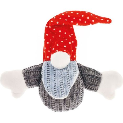 Gioco per gatti natalizio peluche elfo red pois 9 cm
