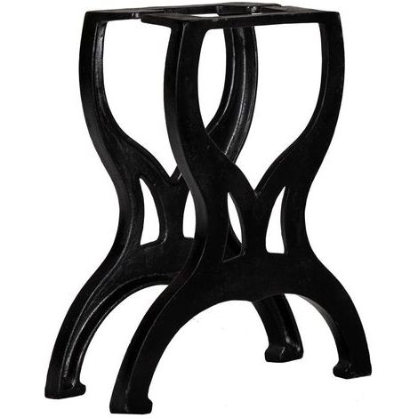 vidaXL Pied de banc 2 pcs Cadre en X Fonte (1/5)