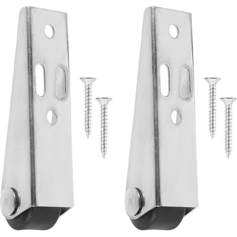 CCYKXARoues de Support Inférieure Galvaniséespour PorteCoulissante en Bois,Roulettes Directionnelles Faciles à Installer,pour Clôtures et Mobilier de Jardin (1/5)