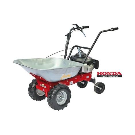 Brouette motorisée 160cc – Charge maximale 100 kg – Cuve galvanisée 85L avec basculement – Moteur HONDA GCV 4.5 cv – Eurosystems (1/4)