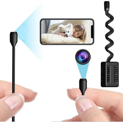 Mini caméra WiFi HD 1080p X7 avec objectif serpent ajustable pour la prise de photos, l'enregistrement vidéo, la détection de mouvement et la connexion directe avec un téléphone portable pour la surve (1/5)
