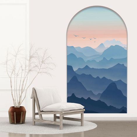 Stickers Trompe l'oeil Arche - Voute - Paysage Abstrait - 60 x 105 cm (1/5)