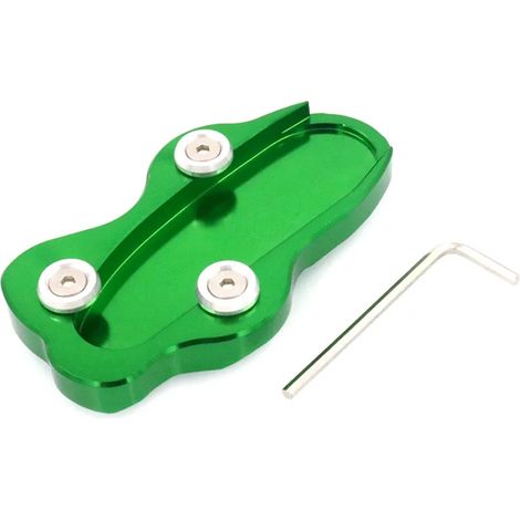 (Vert) Compatible avec la béquille latérale de moto KAWASAKI Vulcan VN 900 VN900 CLASSIC 06-15 : extension de béquille, plaque de support et support pour une béquille plus grande. (1/3)