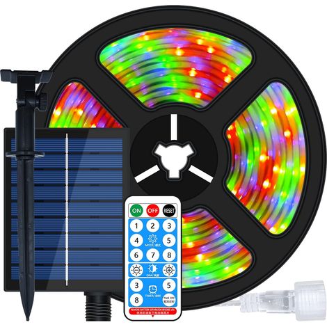 Outdoor Solar LED Strip, Solar Color Flash 5m, IP67 Waterproof LED Strip, Christmas, Halloween… (1/5)