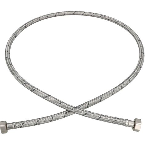 KOTARBAU® Flexible Robinet 1/2"x1/2" - Tuyau Robinet 140cm - Acier Inoxydable - Rallonge Robinet Cuisine Flexible - Tuyau Robinet Cuisine Flexible - Tuyau Flexible Plomberie - Argent (1/4)