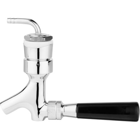 Robinet de bière en laiton avec col de cygne et raccord coudé 1-2/5'' x 3/16'' pour fût (1/5)