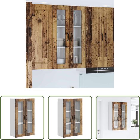 Küchenregal Altholz - Küchenschrank mit Regal Altholz 60 x 31 x 100 cm Holzwerkstoff (1/5)