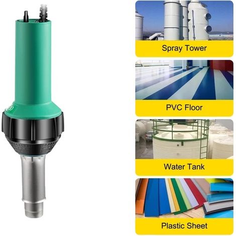 Soudeur de toiture 1600W pistolet thermique PVC à air chaud 8 pièces (1/2)