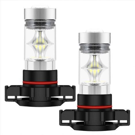 Set mit 2 H16 5202 LED-Nebelscheinwerfern, 100 W Superweiß 6000 K, PS24W Hochleistungslampe (1/5)