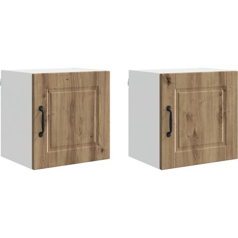Maison Exclusive - Armadietto a muro PORTO 2 pcs Rovere artigianale