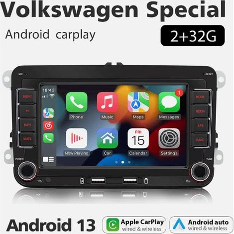 Autoradio GPS 7 pouces pour VW Golf MK5 Polo Passat Jetta, compatible Android et Apple CarPlay. (1/5)