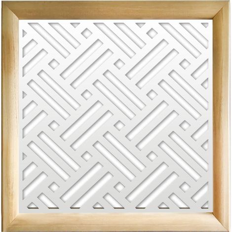 FILOTTO - Modules décoratifs en bois et PVC - Couleur : blanc - Dimension : 48x48 cm