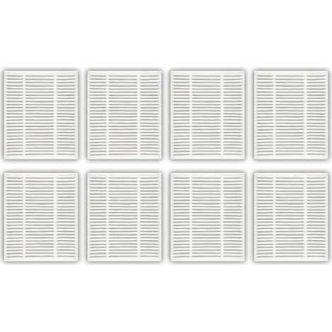 Filtro HEPA a 8 pezzi - Pezzo di ricambio - Compatibile con robot aspirapolvere e lavapavimenti - Filtrazione di polvere e polline - Per iRobot Roomba 104 Y0140 - Bianco (1/5)