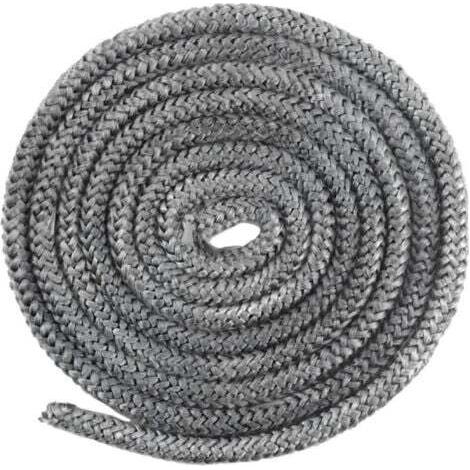 Joint Insert Cheminée 10mm x 2,5m Joint Tressé pour Insert et Poêle Joint de cheminée Joint de Porte en Fibre de Verre pour Poêle, Cheminée, Tube Poele, Porte de Four - Résistant Chaleur de 550°C (1/5)