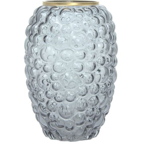 Vase en Verre Soufflé "Canba" 25cm Gris (1/2)
