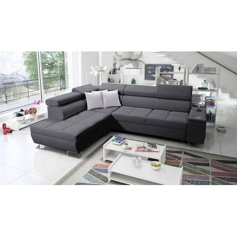 Multifunktionaler Eckschrank MORENA VII, Sawana Graphit Links (1/5)