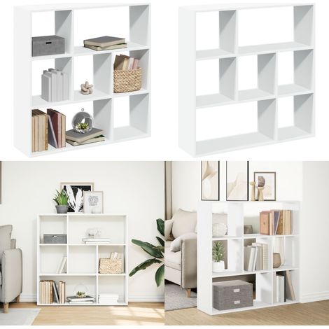 vidaXL Raumteiler-Bücherregal Weiß 102x29x103,5 cm Holzwerkstoff (1/5)