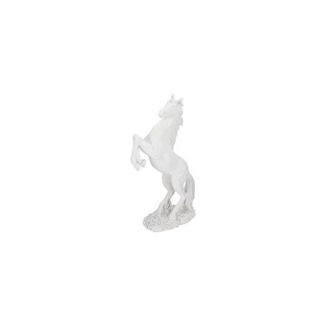 Figura de caballo de resina blanca: elegante decoración de interiores para oficina o sala de estar, accesorio fotográfico con estilo.