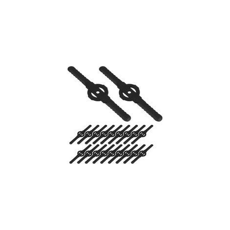 20pcs coupe-bordures, lames pour débroussailleuse électrique sans fil, lames de rechange, débroussailleuse à gazon, lames de 139 mm, noires (1/4)