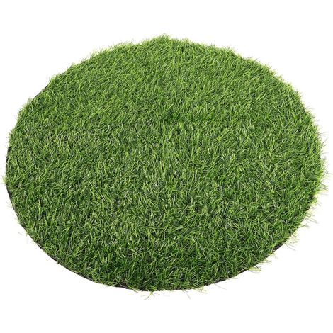 Tapis de Table sans Entretien Décoratif Rond en Gazon Synthétique en Plastique pour Pique- et Décoration de Salle à Manger (1/5)