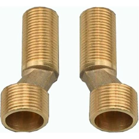 Raccord pour circuit d'arrosage Robinet de bain-douche Offset Connect, réducteur d'angle en laiton, bras pivotant réglable, Offset Connect 1/2 3/4, Offset Connect 2/2 3/4, doré (1/4)