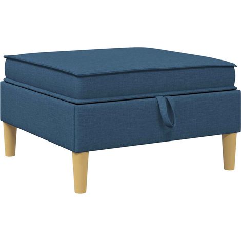 Pouf con Storage Blu Tessuto vidaXL (1/5)